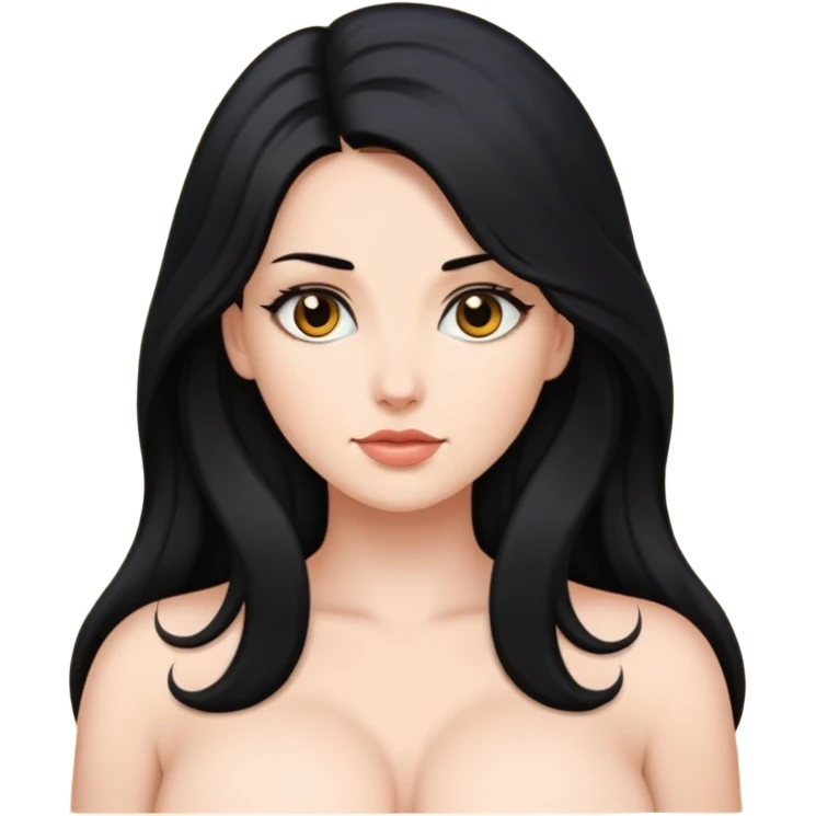 naked woman with big tits and black hair  emoji