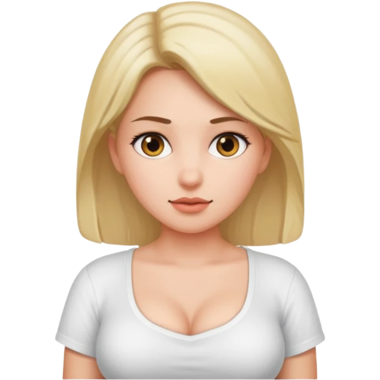 one girl with boobs emoji