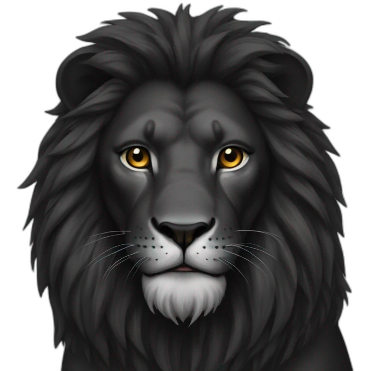 black lion emoji