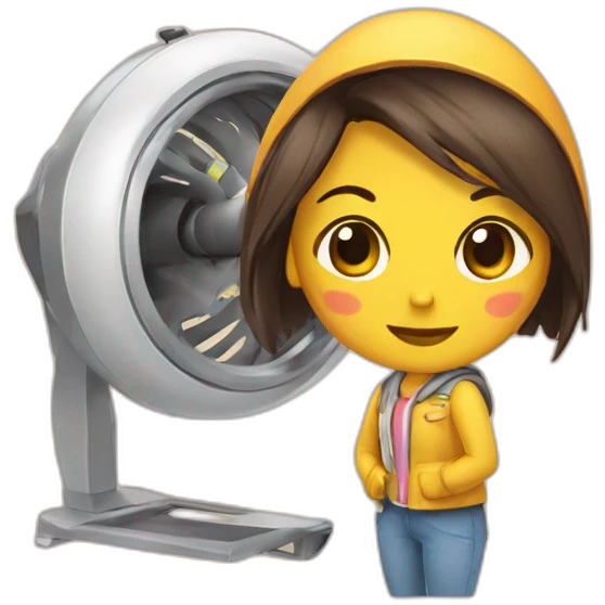 Chica con secador  emoji