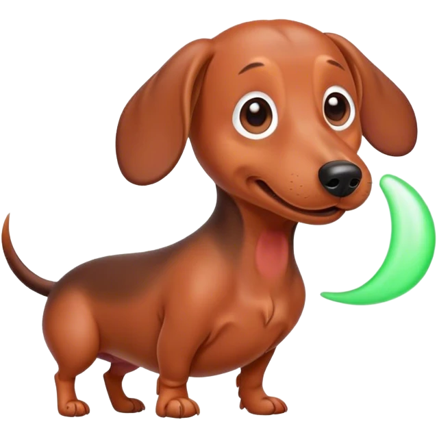 Dachshund farting  emoji
