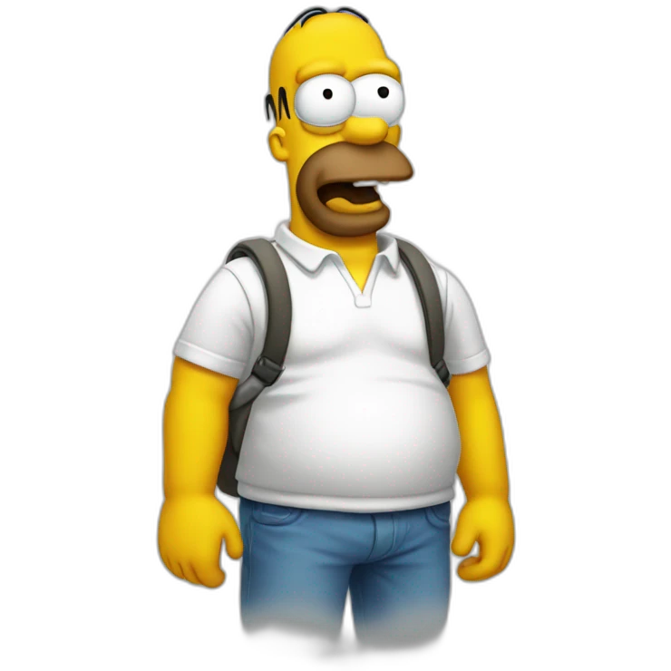 Homer looking with Big lenses emoji
