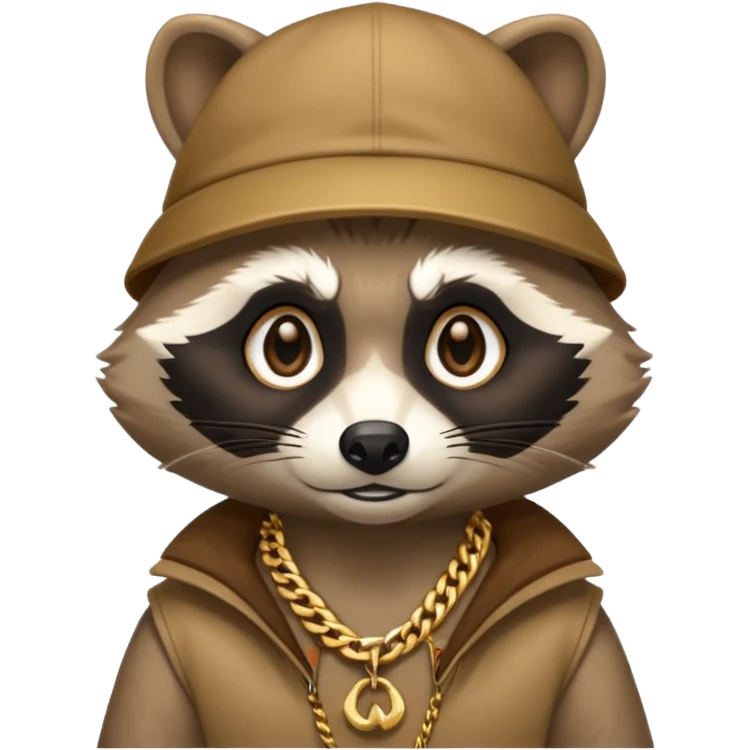 Rapper racoon emoji