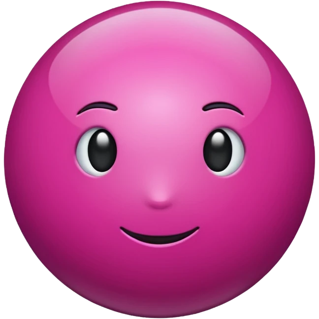 magenta color sphere. Negative : Emoji. emoji