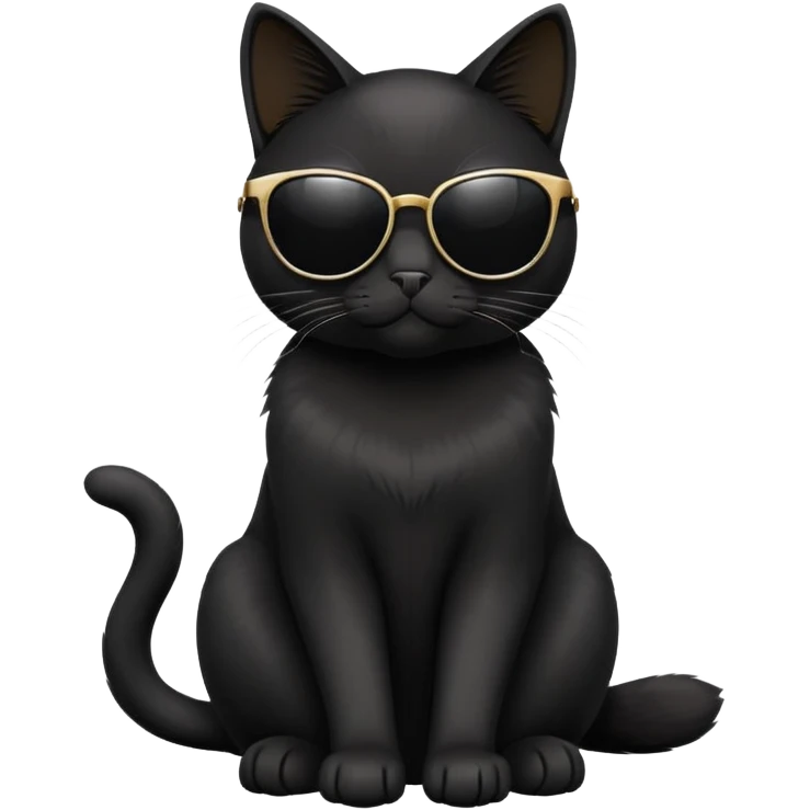 black cat wearing sunglasses emoji