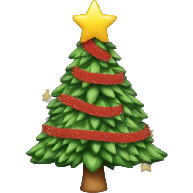 a coquette christmas tree emoji