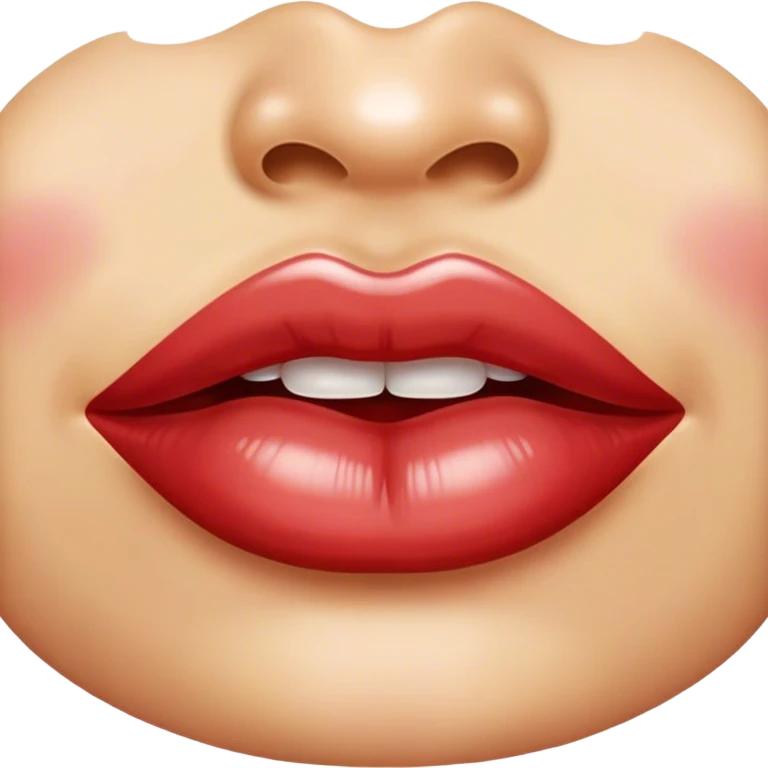 Lips with drool emoji