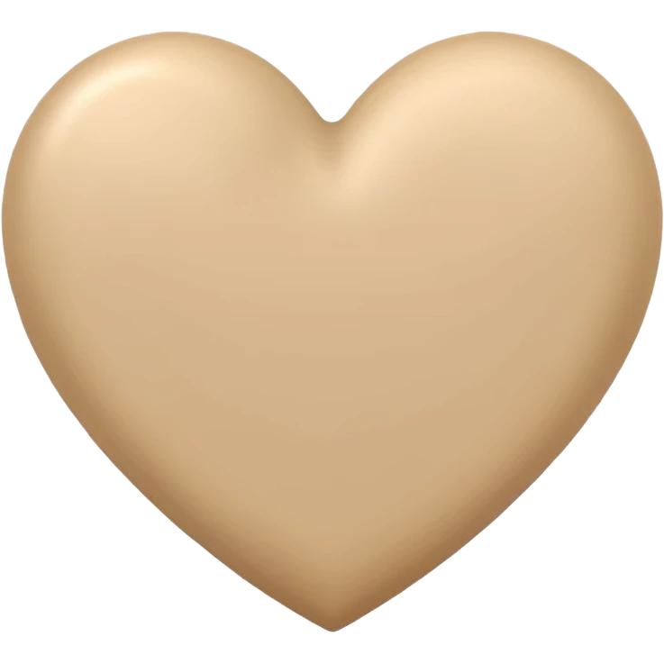 Beige heart emoji