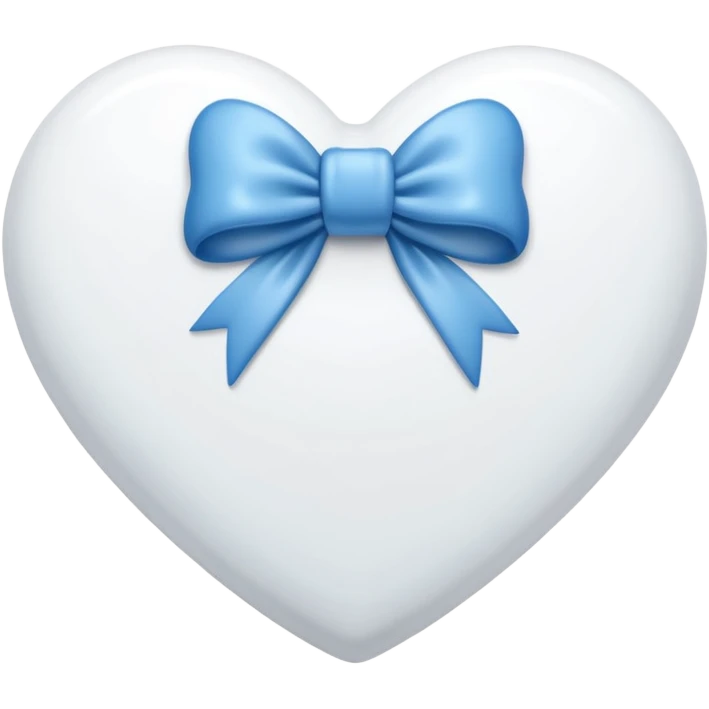 white heart with bow emoji