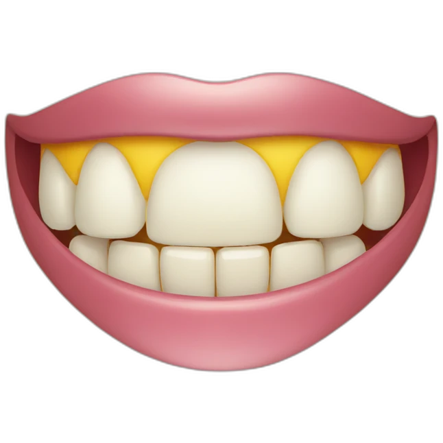 Smile emoji with gap teeth emoji