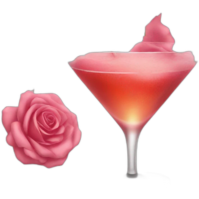 cocktail rose emoji