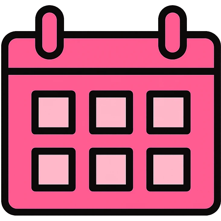 pink calendar icon emoji