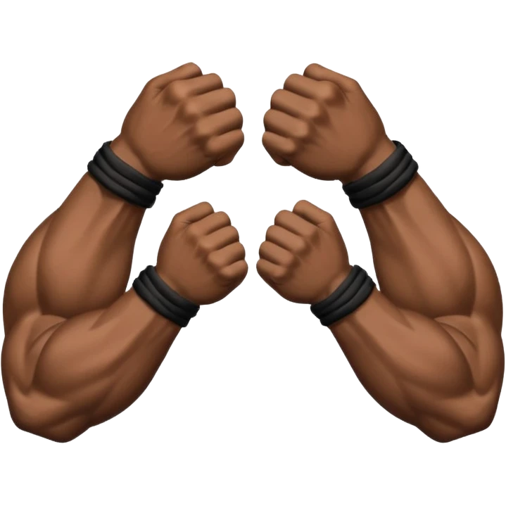 Wakanda forever . Two black fists crossing in an x pattern emoji
