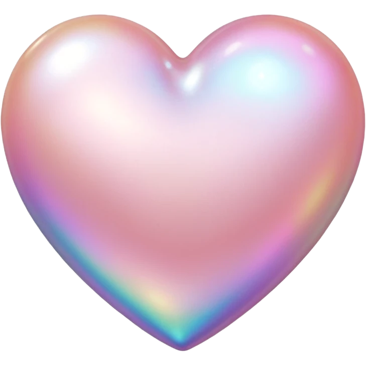 baby pink heart pearl emoji