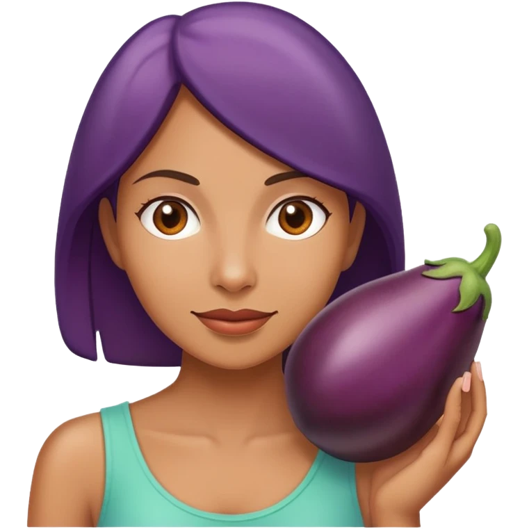 woman handling out a eggplant  emoji