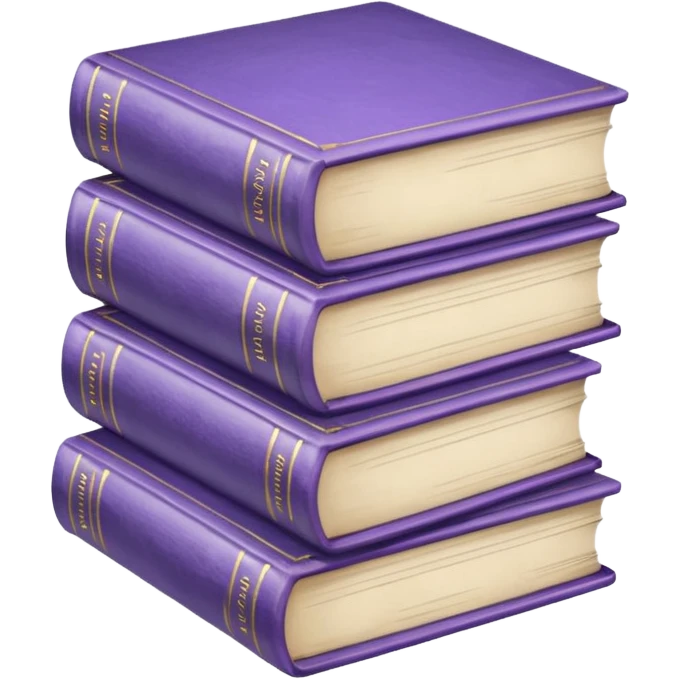 Lavender book stack emoji