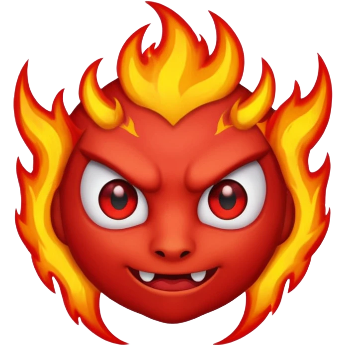 Diablito con ojos de fuego emoji
