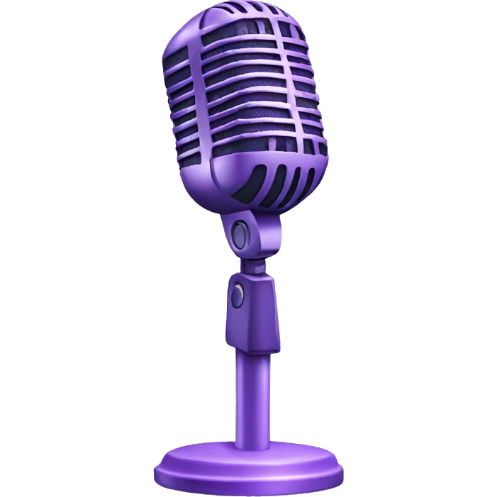 Light purple gaming microphone emoji