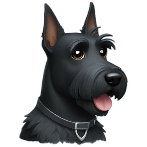 Scottish terrier in tesla emoji