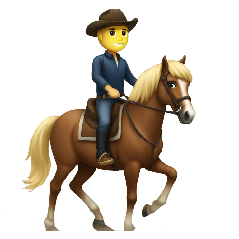 My boyfriend ryan riding a horse  emoji