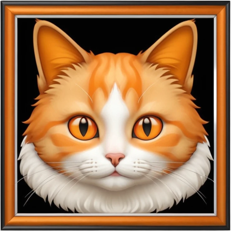 frame mona lisa artwork, cat face emoji
