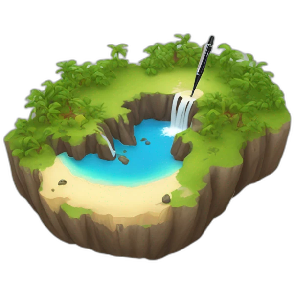 Pen island emoji