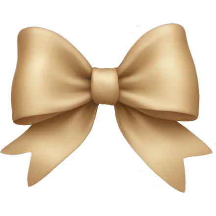 Beige Christmas bow emoji