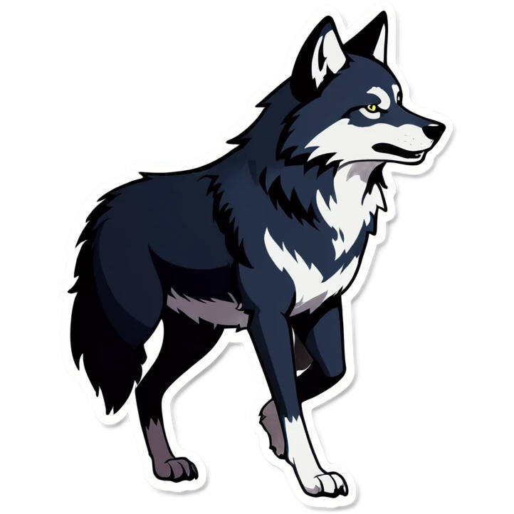 The wolf is dancing emoji