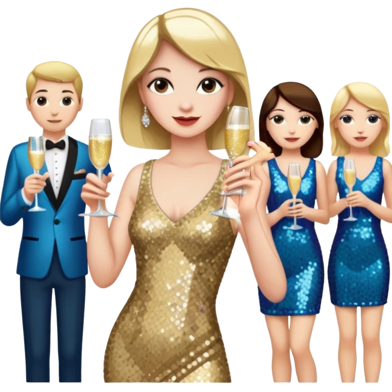 dancer at party with others emoji