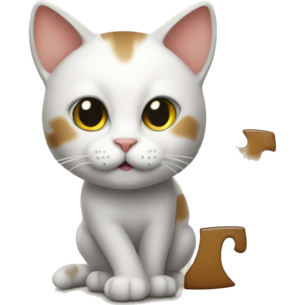 Cat doing a puzzle  emoji