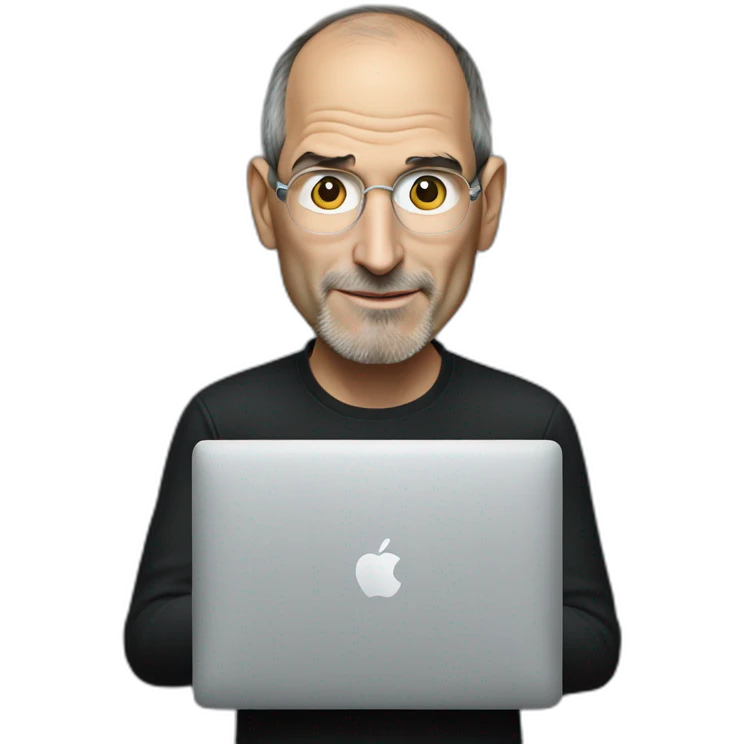 Steve Jobs with a MacBook Pro  emoji