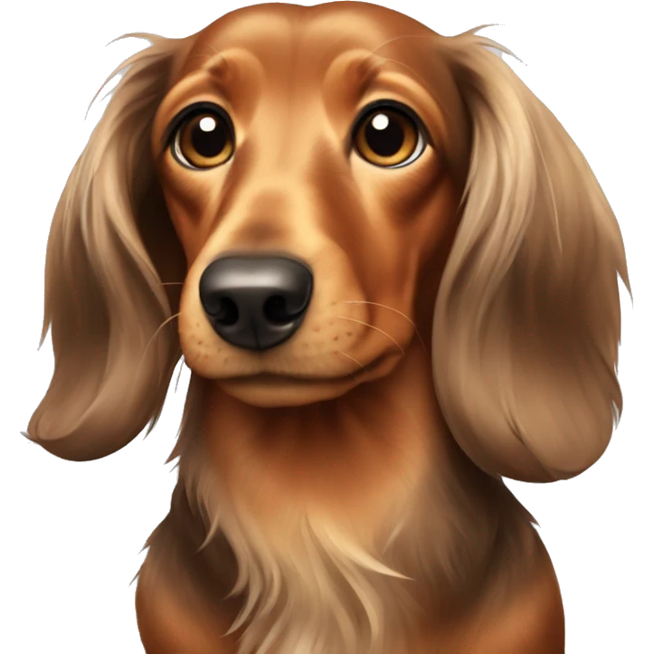 Long haired dachshund  emoji