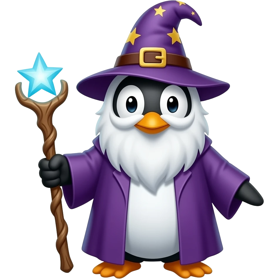 Penguin Wizard emoji