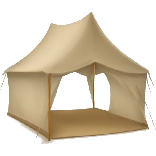 Beige beach tent setting  emoji