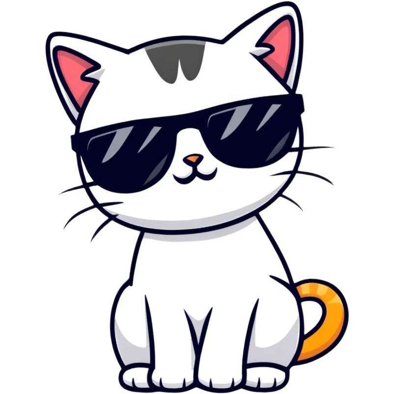 Cat with sunglasses emoji