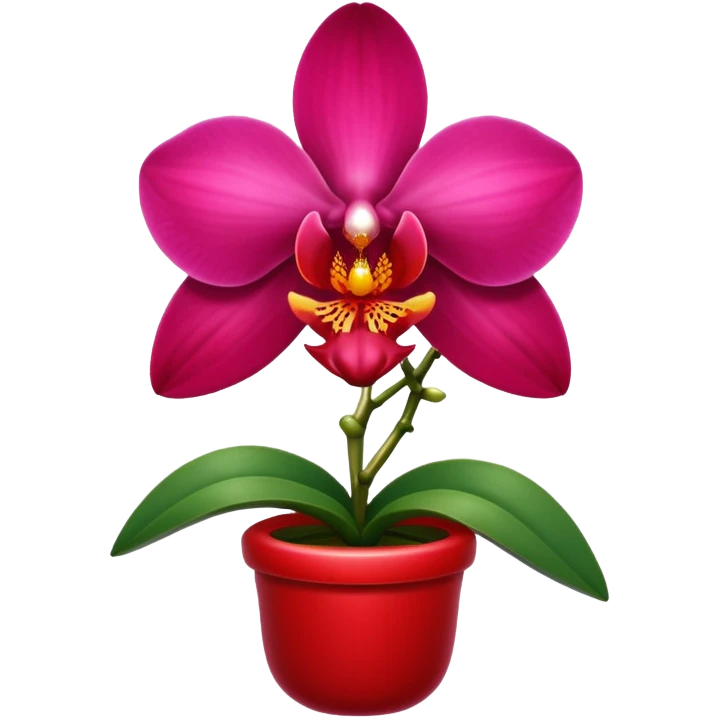 Orchidée rouge  emoji