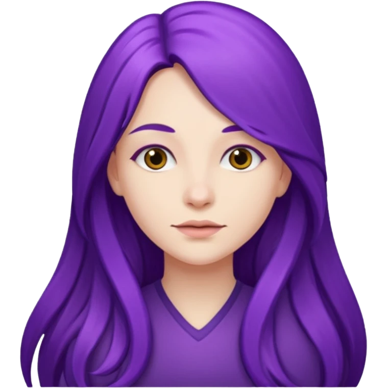 woman with purple long hair emoji