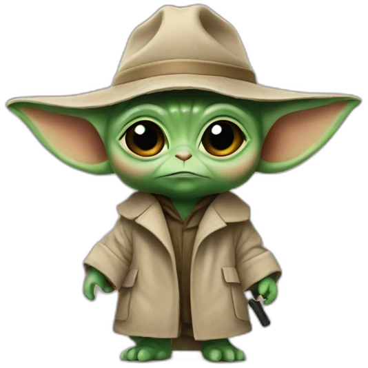 baby yoda as detective emoji