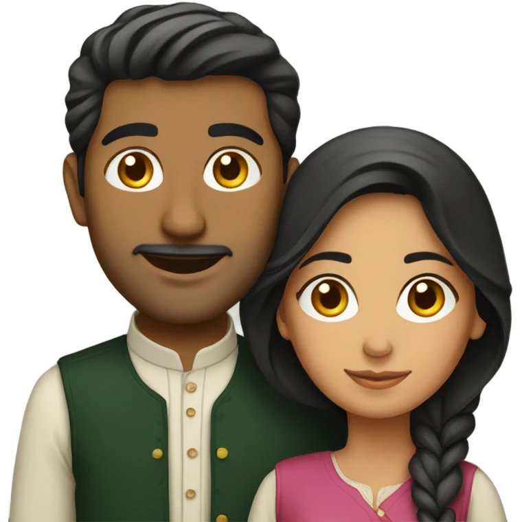 Pakistani couple emoji