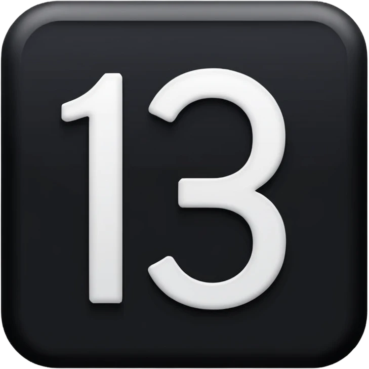 The number 15 in a black circle emoji