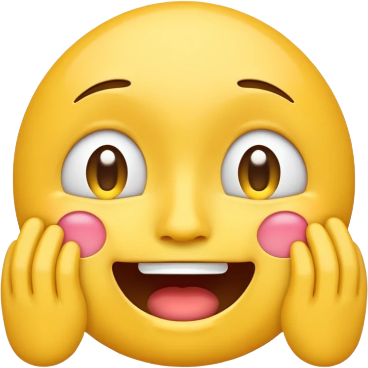 mix of these two 🥺☺️ but make it classic orginal emoji not woman or man face and without hearts and a little bit sad but still smile emoji