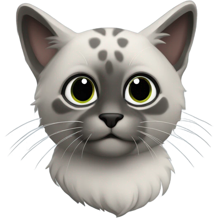 Серая кошка с бантиком  emoji