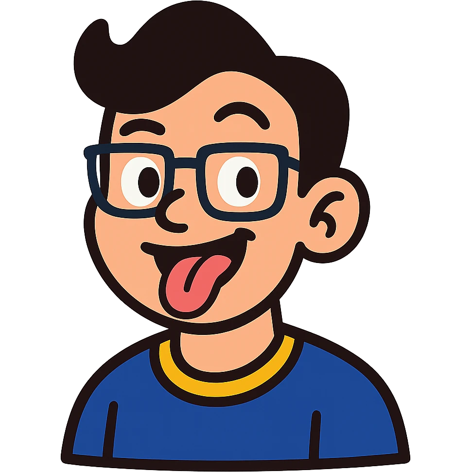 personalized cartoon avatar with playful expression emoji