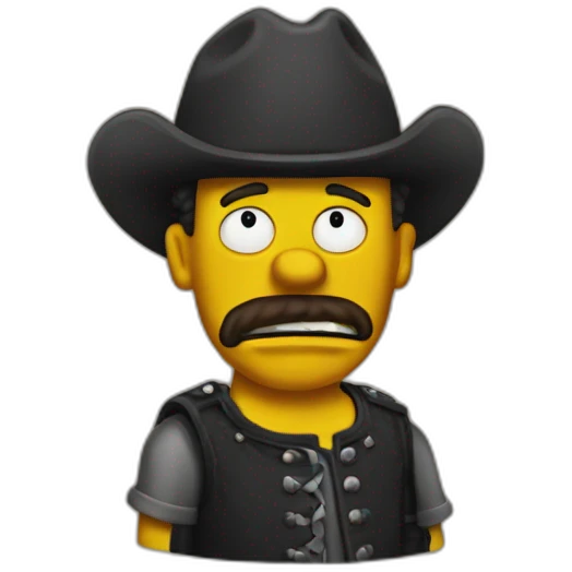 Black Bart Simpson emoji