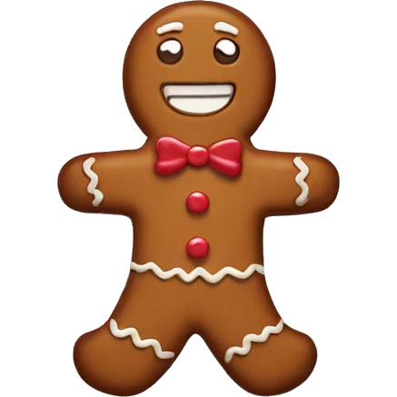 Gingerbread man emoji