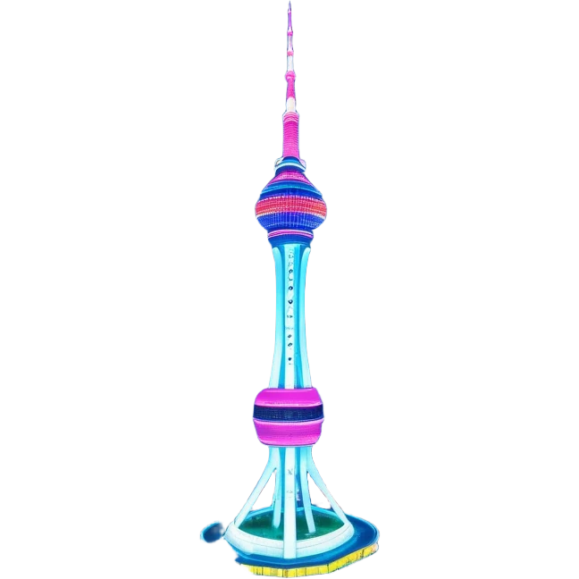 N Seoul Tower – Cinematic Realistic N Seoul Tower, depicted as a sleek modern tower illuminated against a vibrant cityscape at night, with reflective glass and dynamic neon lighting, rendered with intricate architectural detail and a futuristic urban glow. emoji