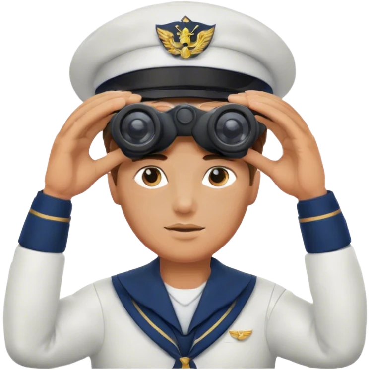 Sailor with binoculars  emoji