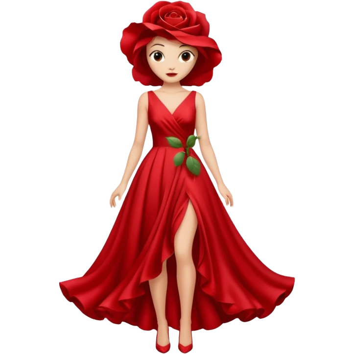 red rose dress no body emoji