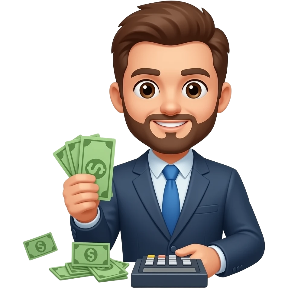 Person with money paid rent emoji