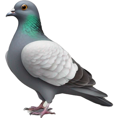 pigeon holding a sign that says "thx" emoji